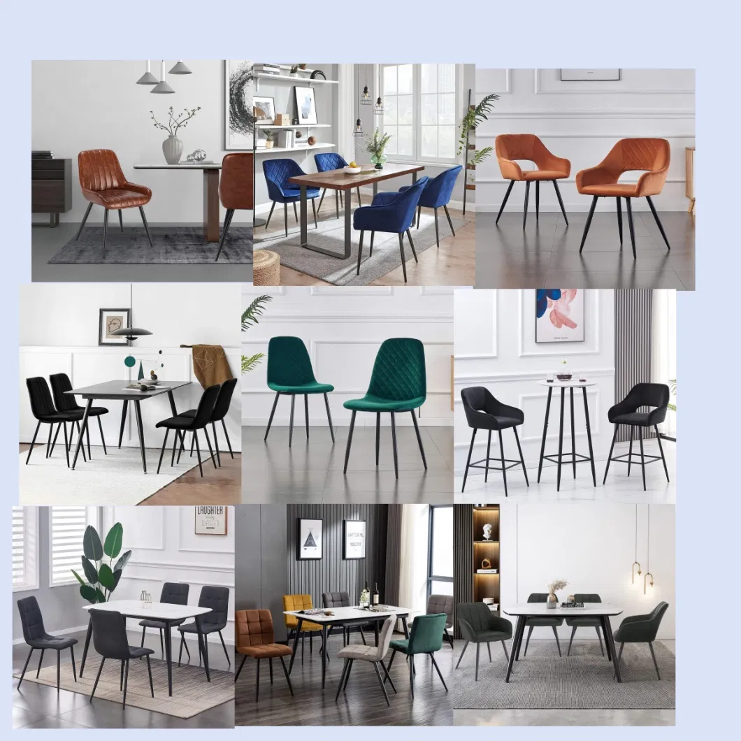 Hotel Room Table and Chair Dining Chair Restaurant and Coffee Shop Chair Home Dining Steel Furniture Modern Style Dining Chair