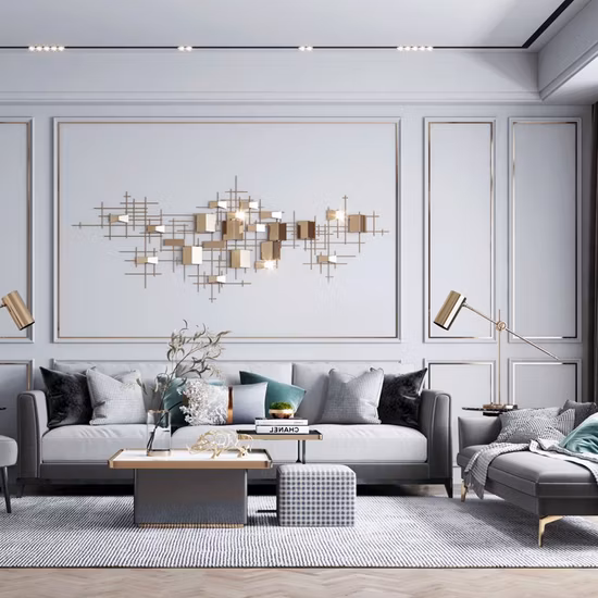 Ensemble de canapé modulaire en cuir et tissu velours de Style italien moderne en forme de U, meubles de salon pour maison et hôtel