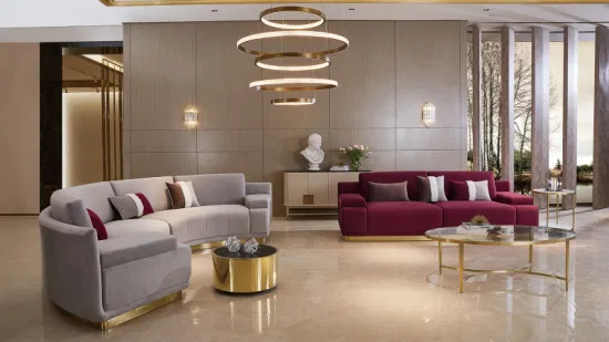 Canapé en velours de meubles de salon de maison moderne